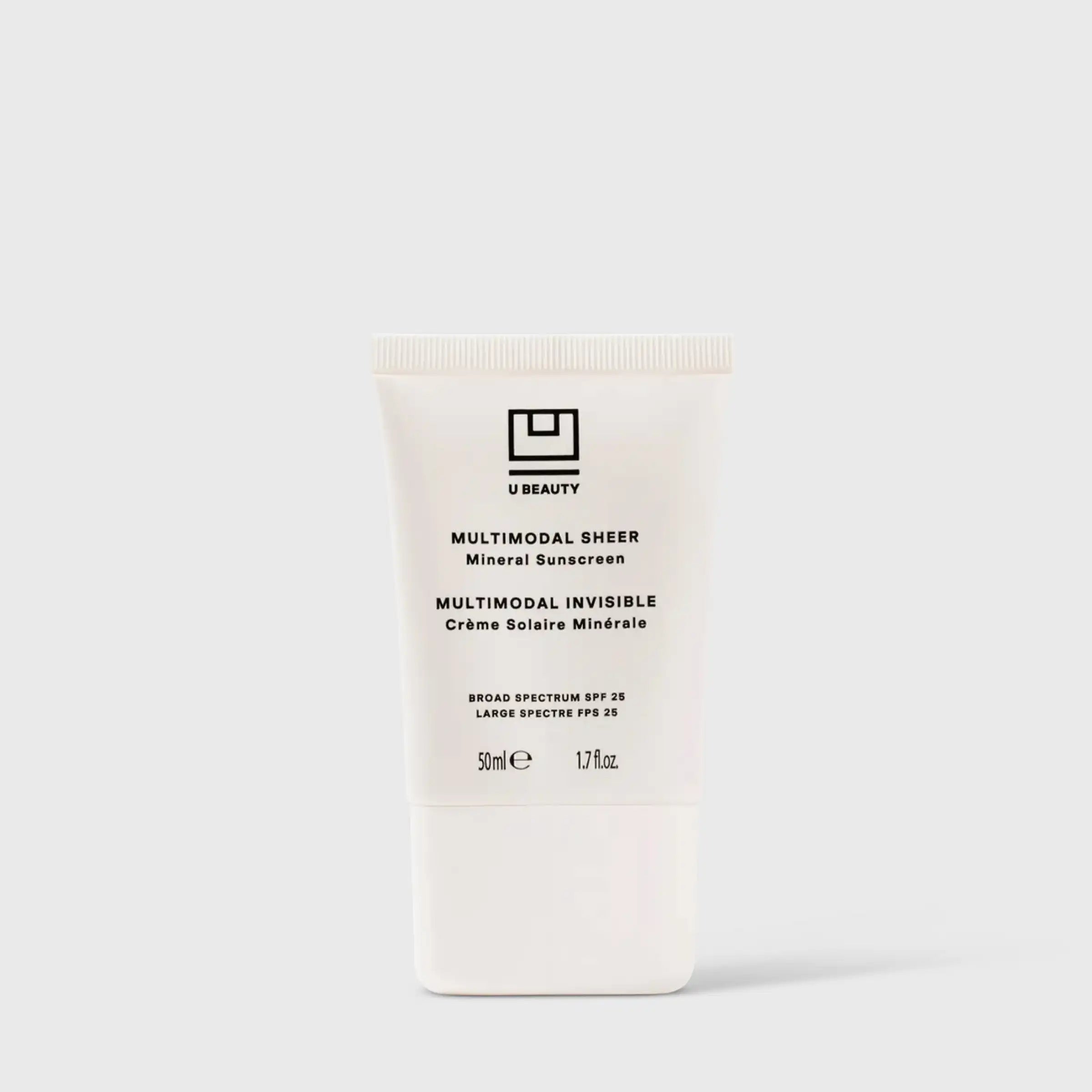 Multimodal Sheer Mineral Sunscreen Broad Spectrum SPF 25 – U Beauty Multimodal Sheer Mineral Sunscreen Broad Spectrum SPF 25 – U Beauty