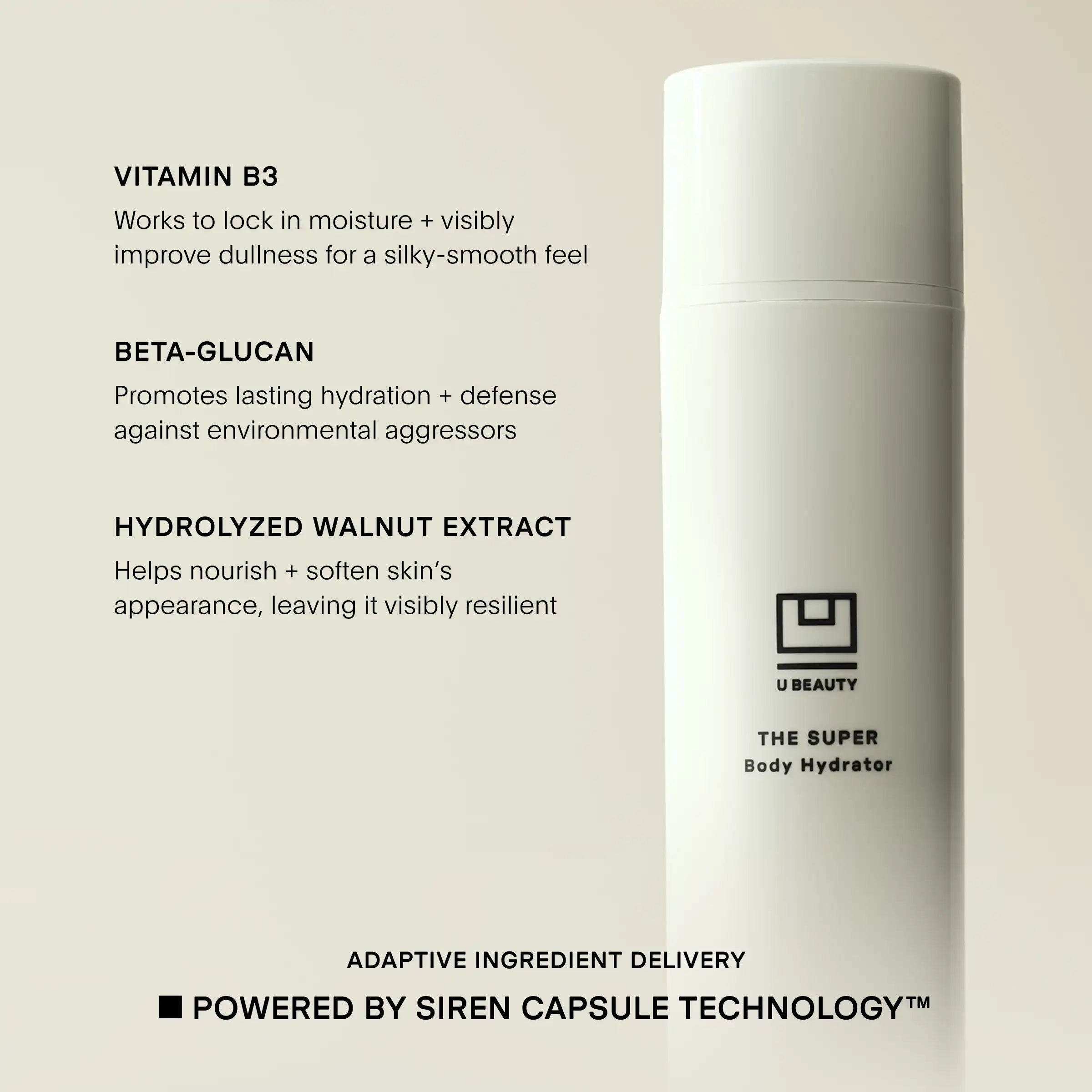 White cylindrical body hydrator bottle with 