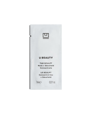 U Beauty The SCULPT Neck + Décolleté Concentrate single-use sachet, 7ml/0.23 fl oz.